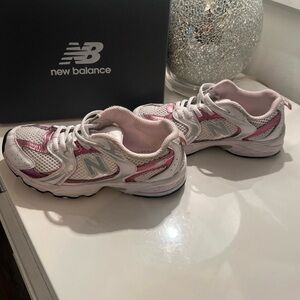 New Balance Pink and White Sneakers kids